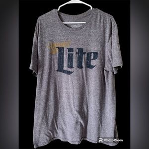 NWOT Miller lite heather grey t shirt